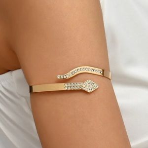 🐍 Awesome Metallic Rhinestone Serpent Snake Armband 🐍